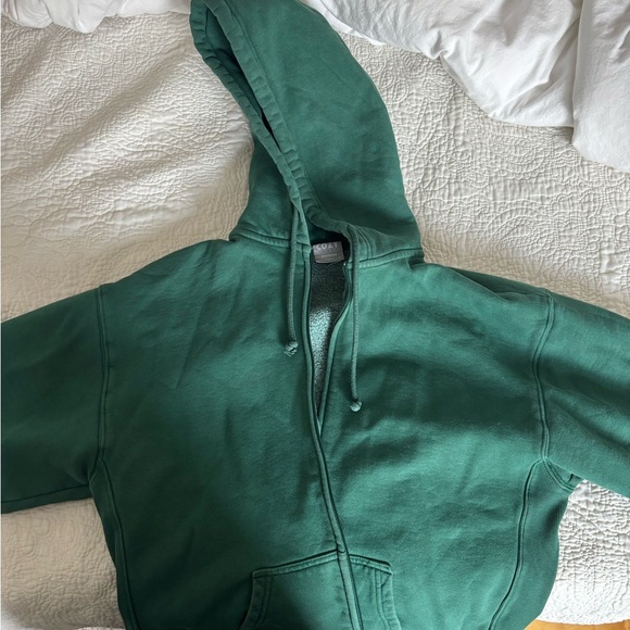 Aritzia Tna Cozy Fleece Boyfriend Hoodie - Green - Picture 2 of 4